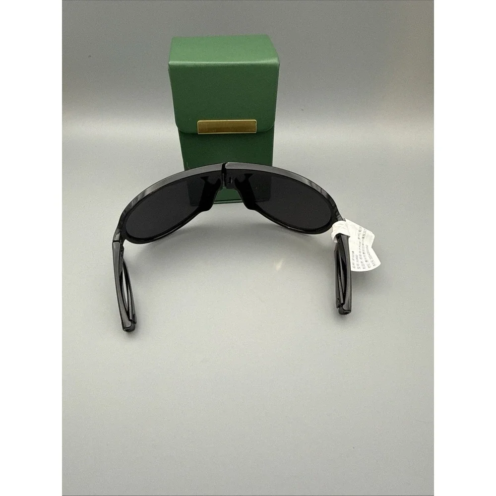 ULIKE NWT Polarized Authentic Folding Black Aviator Sunglasses & Green case NEW